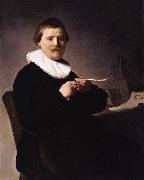 REMBRANDT Harmenszoon van Rijn Portrait of a man trimming his quill (mk33) china oil painting artist